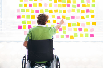 Young student in wheelchair with many conflicting priorities 