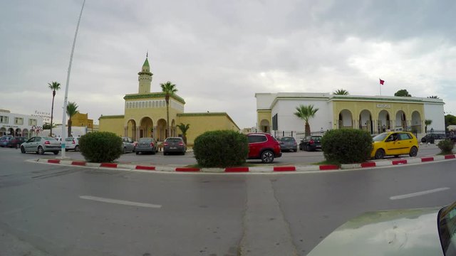 Mosque of Bourguiba in Monastir. Tunisia. 4K.
