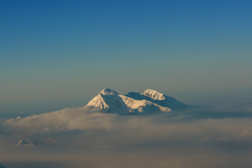 Denali rises above the clouds