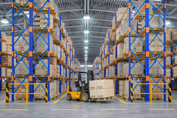 Forklift Truck Warehouse Storage And