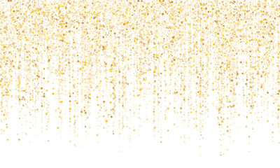 Fototapeta na wymiar Garland border gold glitter vector background illustration.