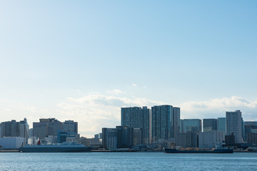 Fototapeta premium (東京都-都市風景)台場公園から望む品川埠頭側風景２