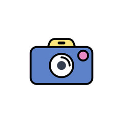 Camera flat vector icon sign symbol