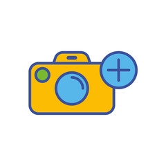 Camera flat vector icon sign symbol