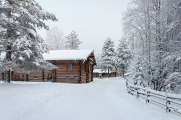 Old wooden houses in North Russia