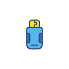 Pen drive flat vector icon sign symbol