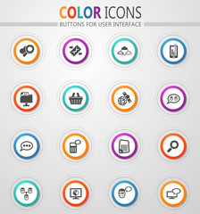 Data analytic and social network icons set
