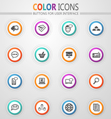 Data analytic and social network icons set