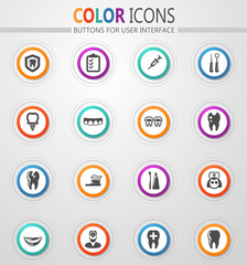 Dental icons set