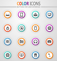 Devices icons set