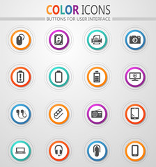 Devices icons set