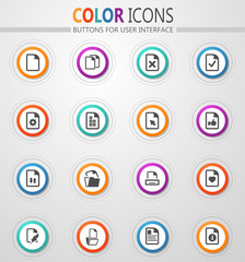 Documents icons set