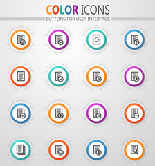 Documents icons set