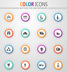 Food and kitchen icons set