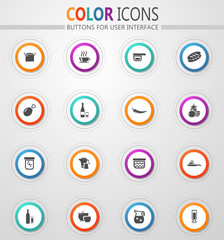 Food and kitchen icons set