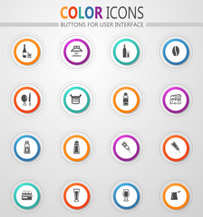 Food and kitchen icons set