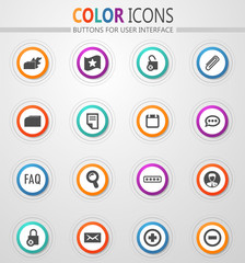 Forum interface icons set