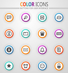 Forum interface icons set