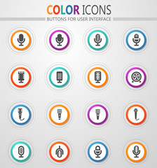 Microphone icons set