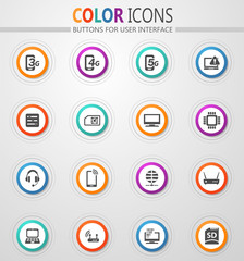 Mobile connection icons set