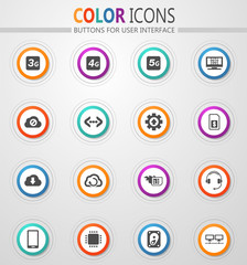 Mobile connection icons set