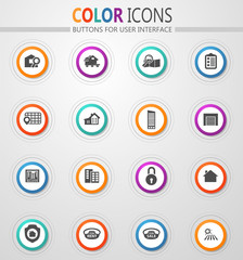 Real estate icons set