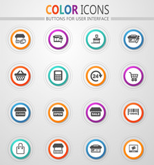 Shop icons set