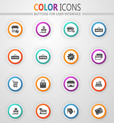 Shop icons set