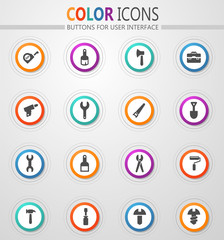 Work tools icons set