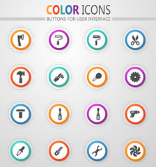 Work tools icons set