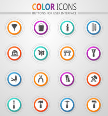 Work tools icons set