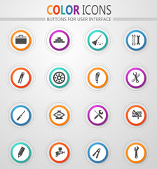 Work tools icons set