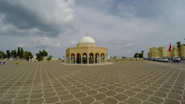 Memorial to the Great Martyrs. Monastir City. Tunisia. 4K.