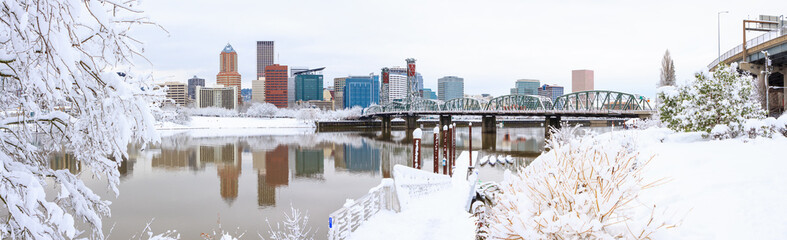Winter Landscape of Portland Oregon