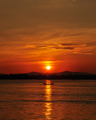 ミャンマーの夕日