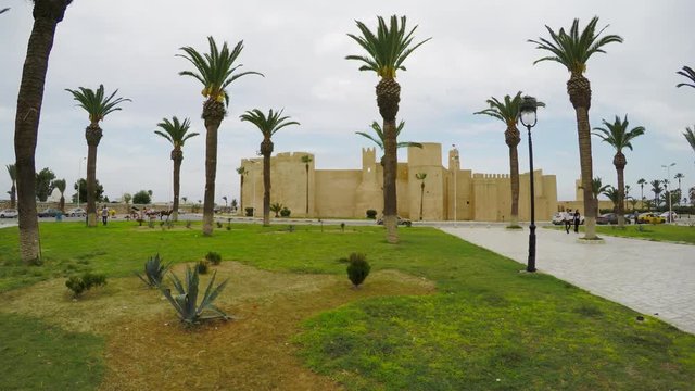 Fortress Ribat In Monastir City. Tunisia. 4K.