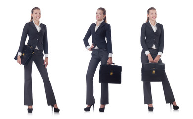 Businesswoman isolated on the white