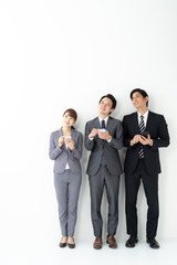 portrait of asian businessgroup on white background