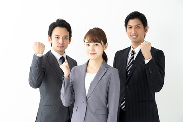 portrait of asian businessgroup on white background