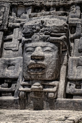 Fototapeta na wymiar Mayan Mask, Laminai National Park, Belize