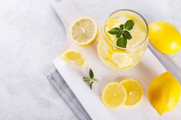 Lemon infused water
