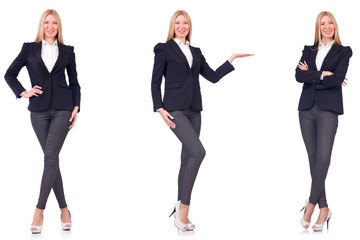 Beautiful businesswoman isolated on white  