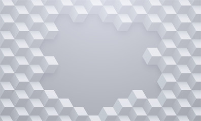 Obraz premium Abstract grey background with 3d cubes pattern.