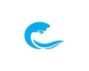 Water Wave symbol and icon Logo Template