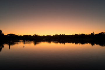 sunrise at a lake