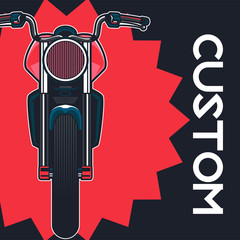 classic race motorcycle vector, logo classic motorcycle - Vector