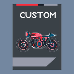 classic race motorcycle vector, logo classic motorcycle - Vector