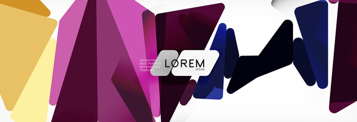 Mosaic triangular low poly style abstract geometric background. Polygonal vector. Abstract white bright technology design.