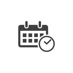 Calendar icon graphic design template vector