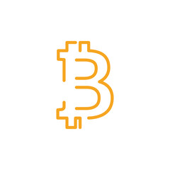 Bitcoin icon graphic design template vector